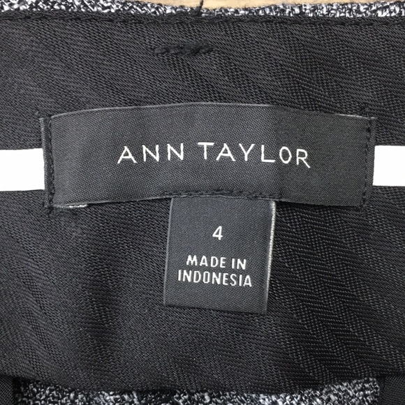 Ann Taylor Gray Trousers Pants Womens 4 Flat Front‎ Belted Slim Tie Belt - Picture 8 of 9